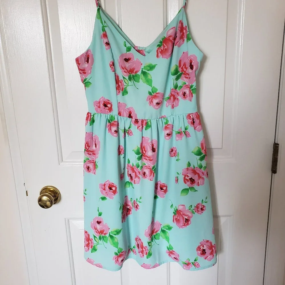 Bo Bel Aqua Dress Size Medium - Picture 1 of 9